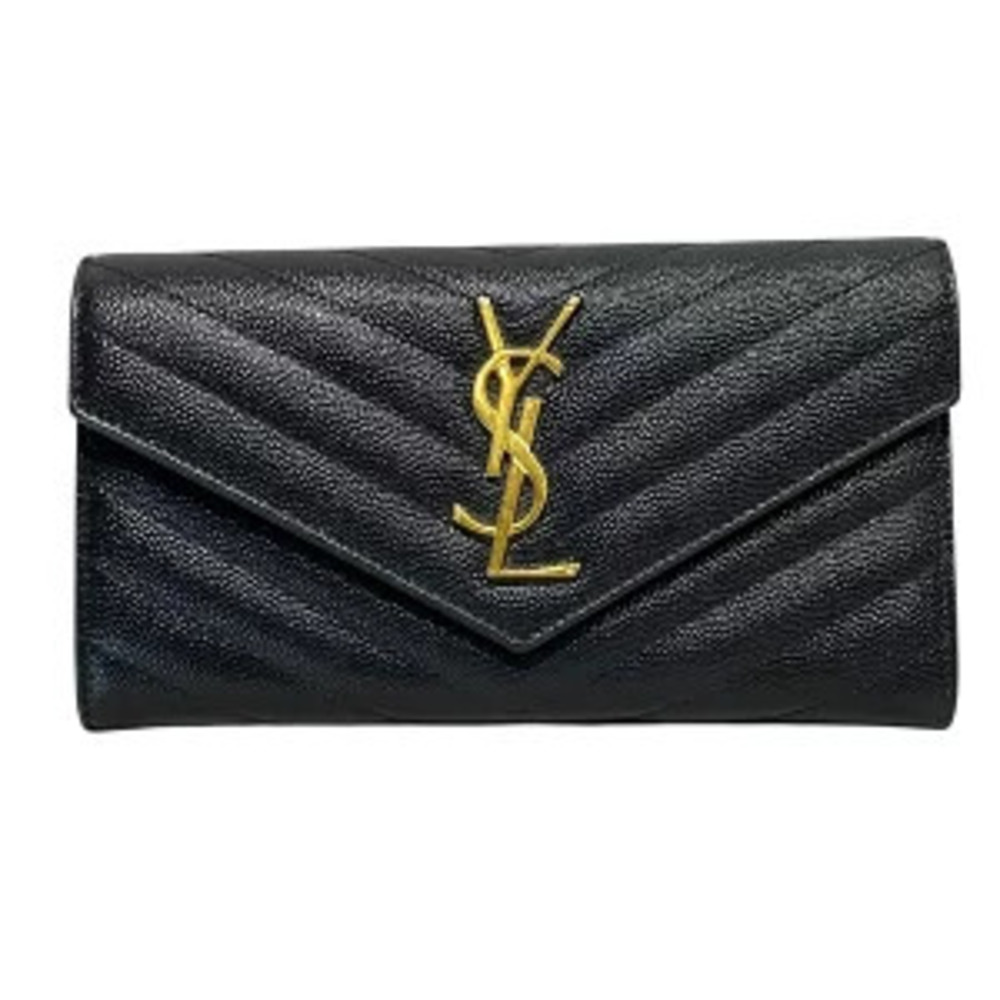 Saint Laurent Cassandra Matelasse Flap Wallet Calfskin
